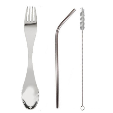 Dual Stainless Steel Metalware Straw Set